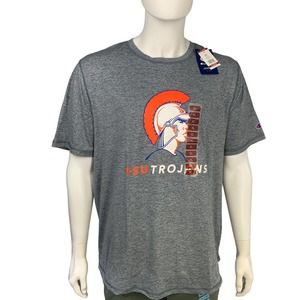 Champion VSU Trojans Mens Grey and Blue T-Shirt XL